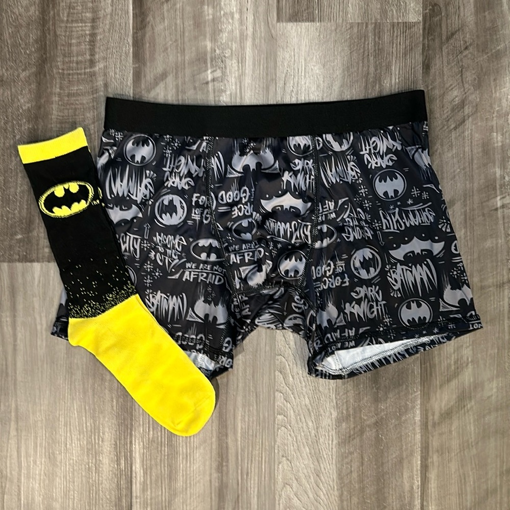 Batman Boxer Brief and Socks Combo - Large